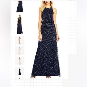 Alex Evenings beaded halter dress.  Size 12